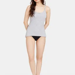 Rosaline by Zivame Grey Full Coverage Camisole image 4