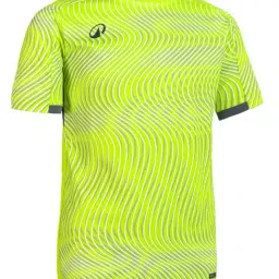 Kipsta By Decathlon Boys Neon Yellow Short-Sleeved Football T-Shirt image 4