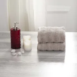 Maspar Color Art Beige Cotton 550 GSM Hand Towel - Set of 2 image 1