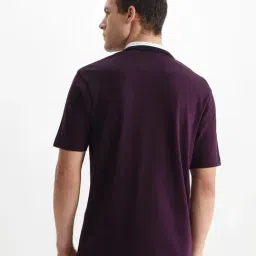 Rare Rabbit Purple Relaxed Fit Printed Polo T-Shirt image 2