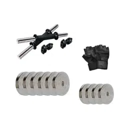 Protoner Adjustable Dumbbells Set (Silver) Size - 15 kg-picture-129
