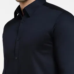 SELECTED HOMME Navy Slim Fit Shirt image 4