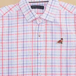 Pantaloons Junior White Cotton Chequered Shirt image 4