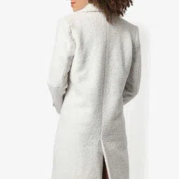 Campus Sutra White Longline Coat image 2