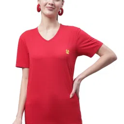 Vimal Jonney Orange & Red Cotton Logo T-Shirt - Pack Of 2 image 4