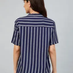 Marie Claire Navy Striped Shirt image 2