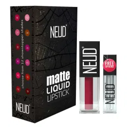Neud Matte Liquid Lipstick Combo Peachy Pink & Jolly Coral with Two Lip Gloss Free image 3