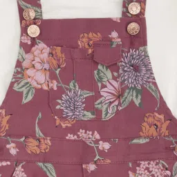 Pantaloons Junior Dusty Pink Cotton Floral Print Dress Set image 4