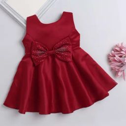 The Magic Wand Kids Red Applique Dress-picture-22