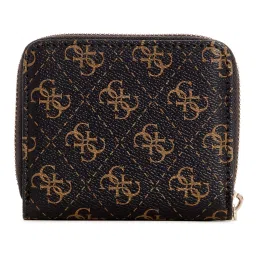Guess Brown Logo Printed Laurel Zip Around Wallet image 2