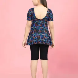 Aarika Kids Blue & Black Printed Swimming Top Set image 2