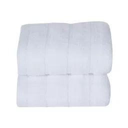 Maspar Color Art White Cotton 550 GSM Hand Towel - Set of 2 image 2