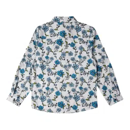 Allen Solly Junior White Floral Print Full Sleeves Shirt image 2