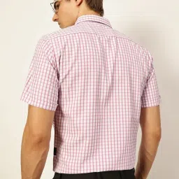 Thomas Scott Pink Cotton Regular Fit Checks Shirt image 2