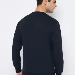 Duke Navy Regular Fit Printed Sweatshirt image 2