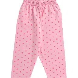 Smarty Kids Pink Printed T-Shirt with Pyjamas image 4