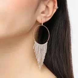 Sohi Gold Plated Designer Stone Party Drop Earrings image 2
