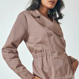 The Label Life Purple Polyester Comfort Fit Solid Jacket image 2