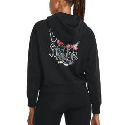 Under Armour Black cotton Printed Hoodie image 2