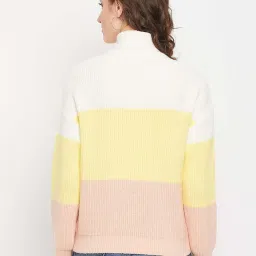 MADAME Multicolored Cotton Color-Block Sweater image 2