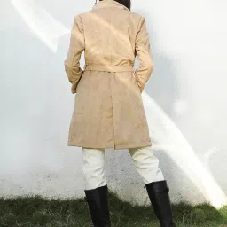 Campus Sutra Beige Regular Fit Coat image 2