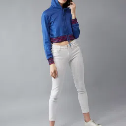 DOLCE CRUDO Azure Blue Textured Sweatshirt image 4