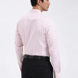 Peter England Pink Cotton Regular Fit Printed Shirt image 2
