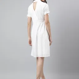 Latin Quarters White Cotton Embroidered Midi Dress image 2