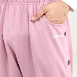 Chkokko Pink Regular Fit Trackpants image 4