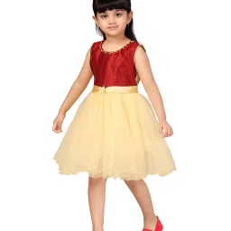 Aarika Kids Maroon Regular Fit Dress image 3