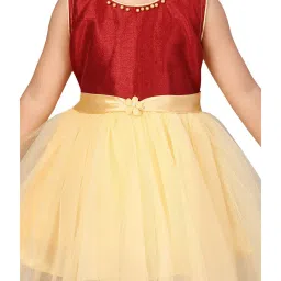 Aarika Kids Maroon Regular Fit Dress image 5