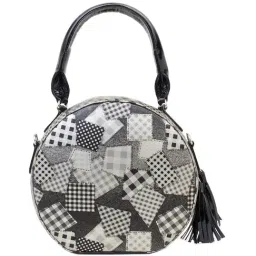 Spice Art Black Printed Medium Handbag image 3