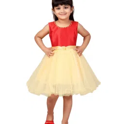 Aarika Kids Red Regular Fit Dress image 1