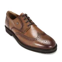 Louis Philippe Men's Brown Brogue Shoes image 2