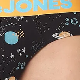 Jack & Jones Black & Grey Printed Briefs - Pack Of 2 image 4