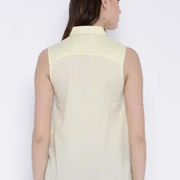 U.S. Polo Assn. Women Yellow Checked Shirt image 2
