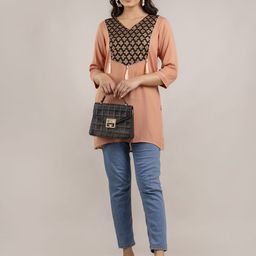 Moda Rapido Floral Printed V-Neck Kurti-picture-9