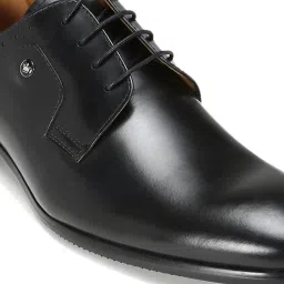 Louis Philippe Men's Black Derby Shoes image 4