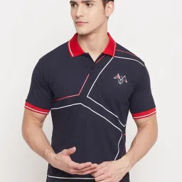 Duke Navy Regular Fit Printed Polo T-Shirt image 1