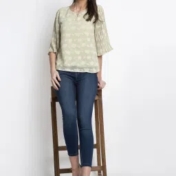 Global Republic Green Printed Top image 5