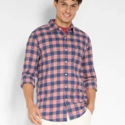 American Eagle Men Red Slim Fit Everyday Button-Up Shirt-image-0