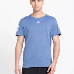 Adidas Dark Blue Regular Fit Striped Sports T-Shirt-image-32