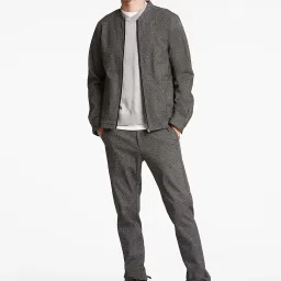 Lindbergh Grey Full Sleeves Mandarin Collar Jacket image 4