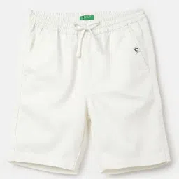 United Colors of Benetton Kids White Solid Shorts-picture-33