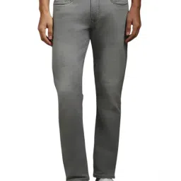 Louis Philippe Grey Cotton Regular Fit Jeans-picture-40