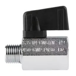 RS PRO Chrome Plated Brass Hydraulic Ball Valve G 1/4 Model No 486334 image 2