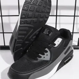 The White Pole Men's Black Casual Sneakers-image-80