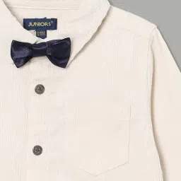 Juniors by Lifestyle Boys Ecru Cotton Textured Shirt image 3