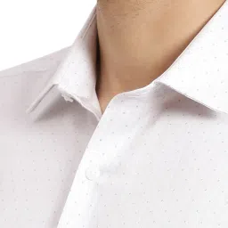 Arrow Off White Cotton Slim Fit Printed Shirt image 4