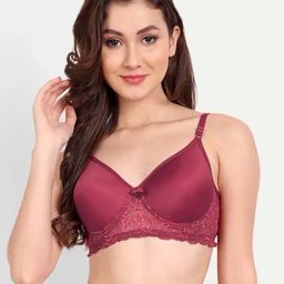 fims FIMS: Fashion is my Style Maroon Lace Work Everyday Bra-picture-40
